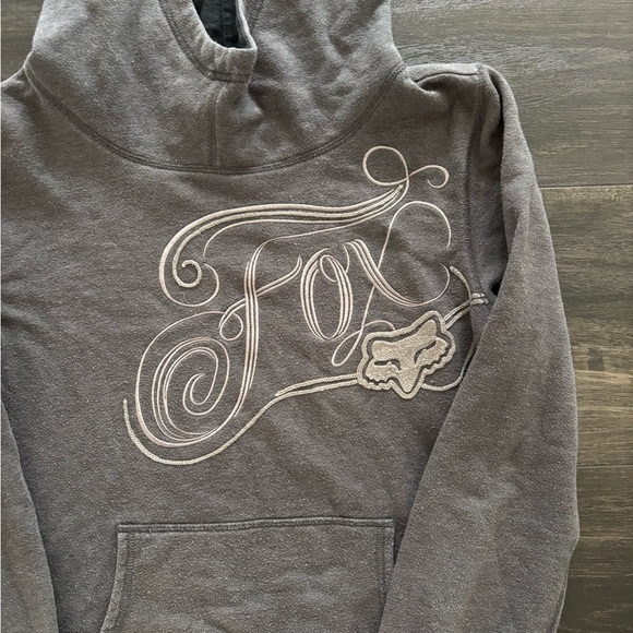 Women’s Y2K Grey FOX Racing Hoodie Size L - Picture 2 of 4